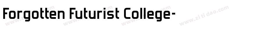 Forgotten Futurist College字体转换